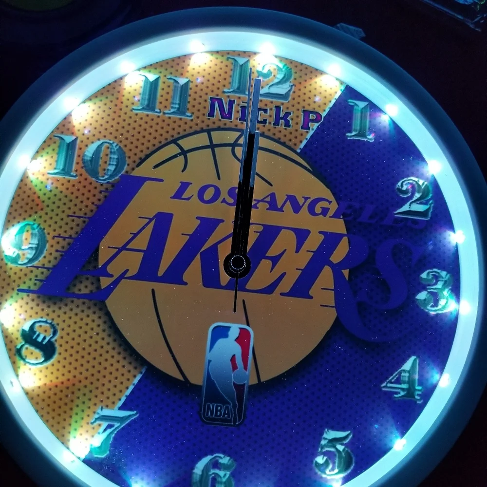 LA Lakers led lights clock